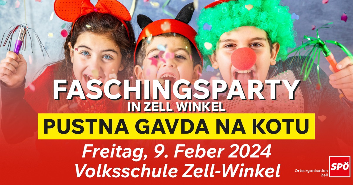 Faschingsparty in Zell-Winkel / Pustna gavda na Kotu